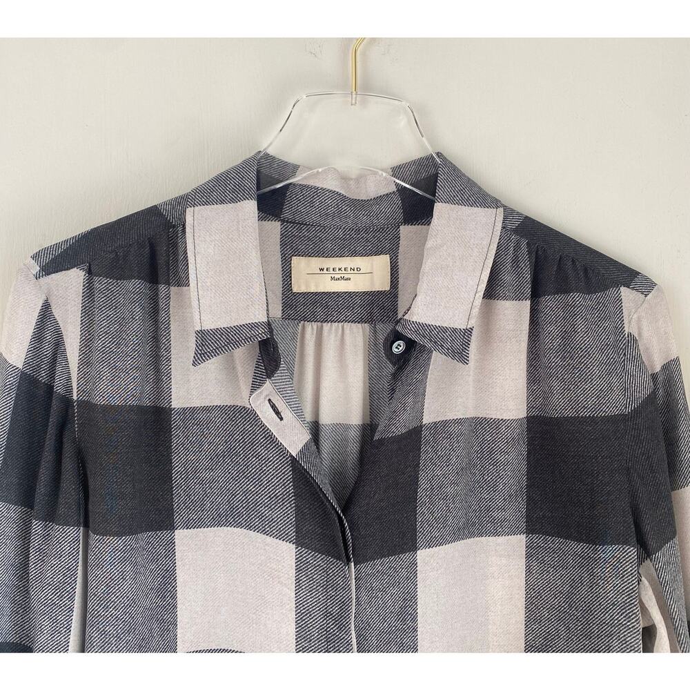 Weekend Max Mara Black and White Checkered Blouse - Picture 8 of 8